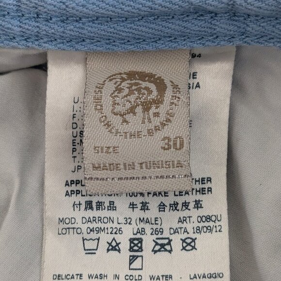 Diesel Jeans Men's 30x32 Slate Blue Darron Regular Slim-Tapered Denim Button-Fly - Picture 4 of 16